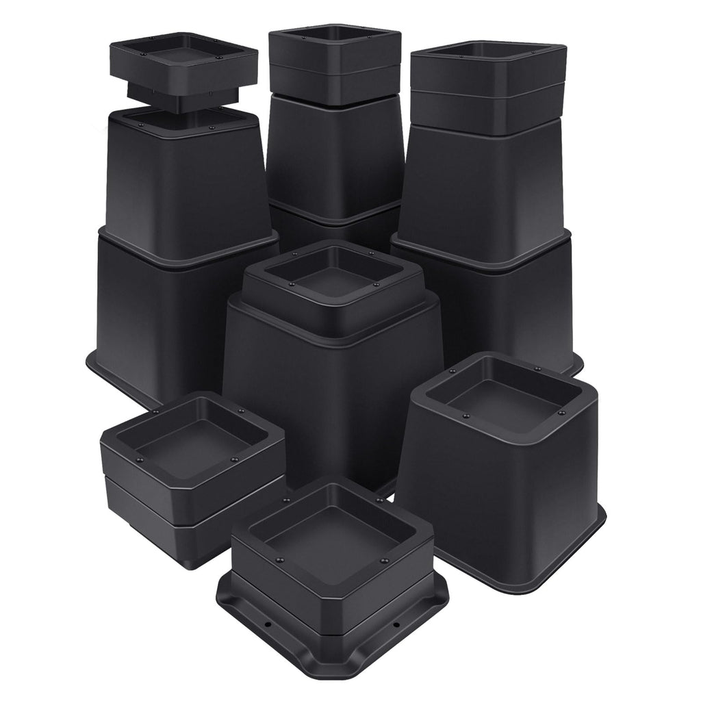 ANNKUT Bed Risers 10 inch Heavy Duty,Elevation in Heights 1,2,3,4,5,6,7,8,9,10 Inch,Adjustable Furniture Risers for Chair Table 