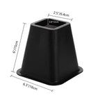 Mezchi 6 Pack Bed Furniture Risers, 6 Inch Heavy Duty Couch Lift Risers For Sofa, Chair, Cabinet, Desk, Durable Abs Plastic, Pre