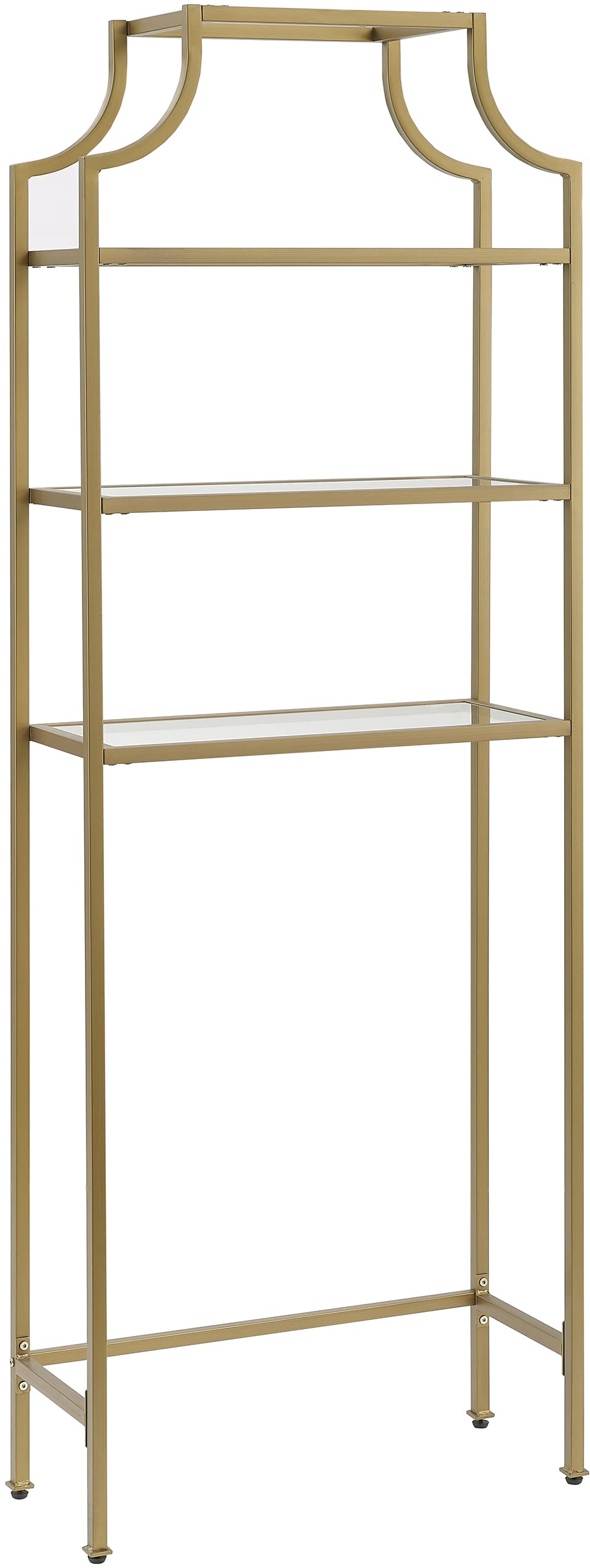 Crosley Furniture Aimee Over The Toilet Storage and Bathroom Organizer with Shelves, Gold