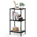 ETELI 3 Tier Tall End Table 31.6 Height Telephone Table Tall Side Table with Storage Small Sofa Entryway Table Night Stand with 