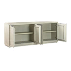 Armen Living Abbey 4 Door Sideboard Buffet in Grey Oak Wood