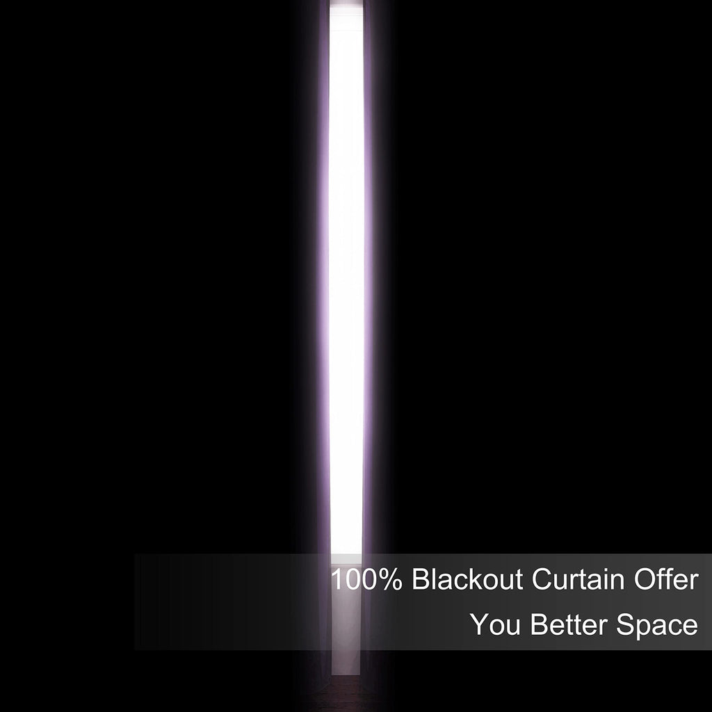Lemomo 100% Blackout Curtains 52 X 95 Inch/Lavender Curtains 2 Panels With Black Lining Room Darkening Thermal Insulated Bedroom