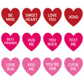 Valentine Candy Heart Stickers 480Pcs Valentines Conversation Hearts Stickers Valentines Day Stickers For Kids, 1.5 Inch Heart S