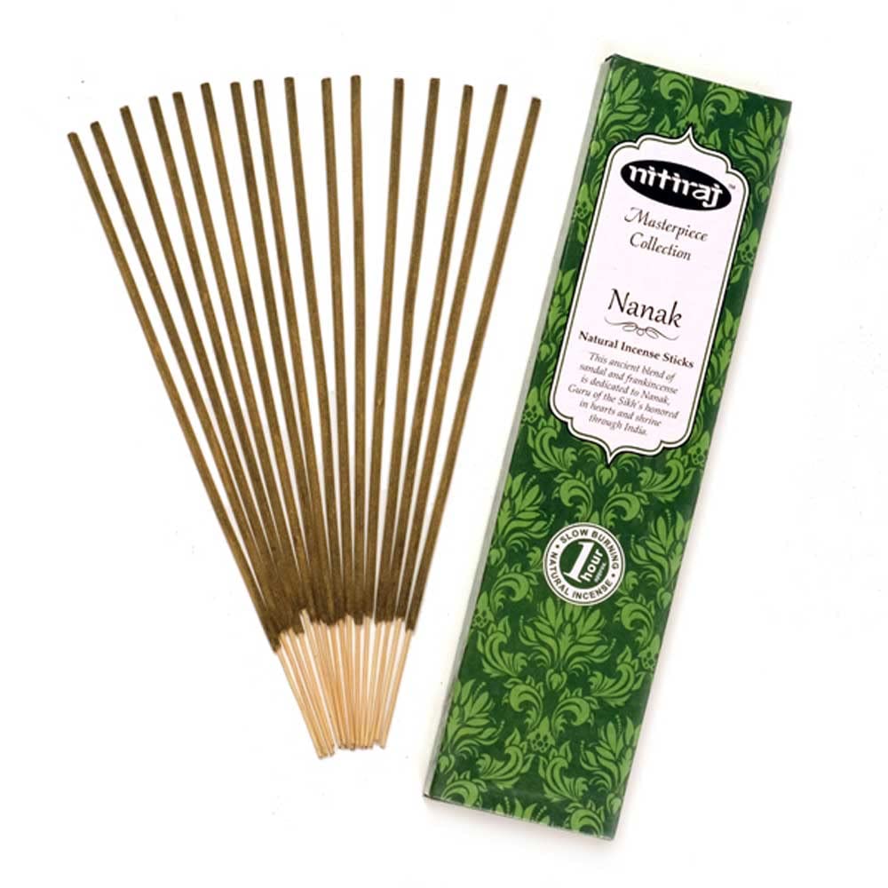 Nitiraj Masterpiece Collection Incense 2-Pack 25gm 1 Hour per Stick Nanak