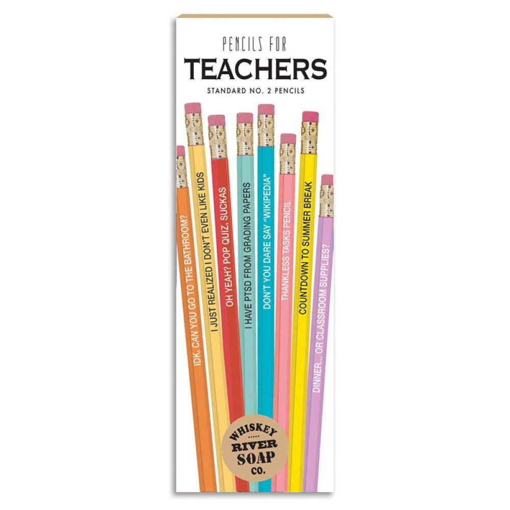 Whiskey River Soap Company Pencils For Teachers Box Of 8 Standard No. 2 Pencils