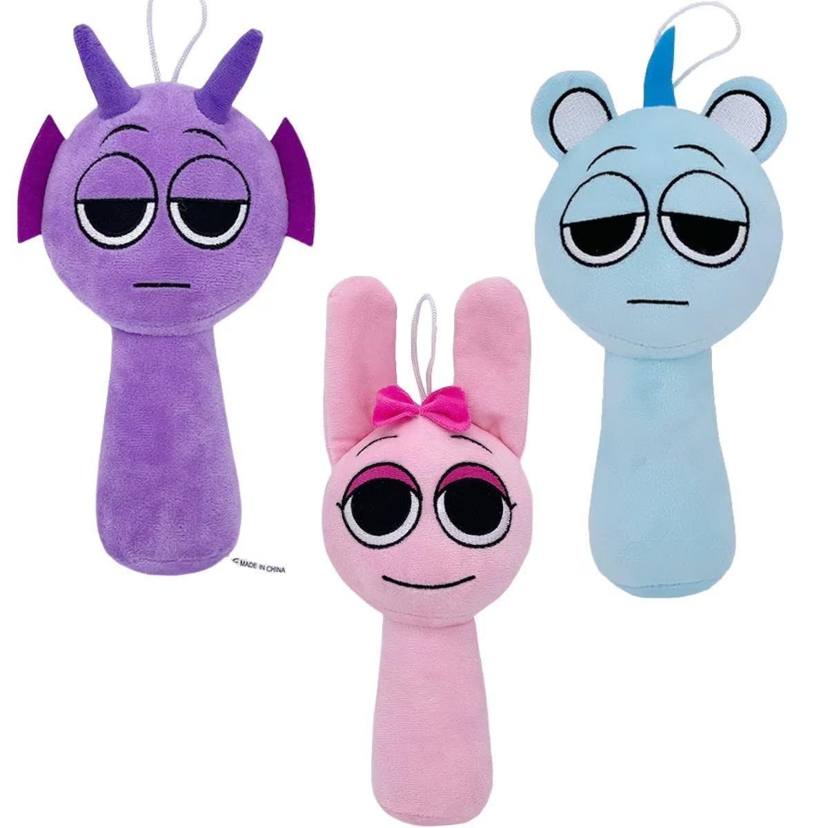 Sprunki Plush,10In Sprunki Game Plush, Realistic Cute Soft Stuffed Animal Doll Pillos Game Fans Boy Girl Kids(Sprunki-3Pcs-1)