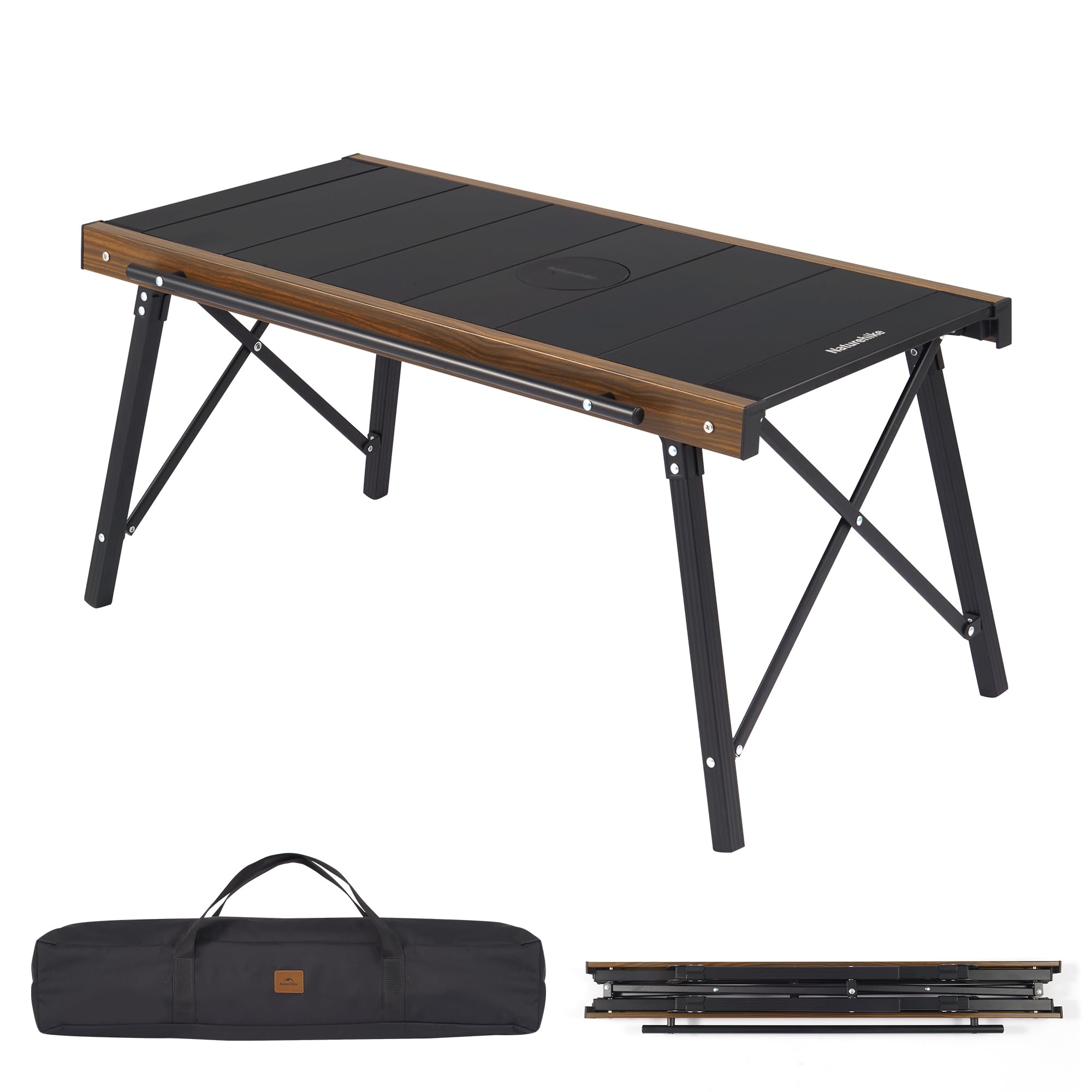 Naturehike Folding IGT Camping Table, Portable Outdoor IGT Cook System, Ultralight Aluminum Camp Table with Carry Bag for Car Ca