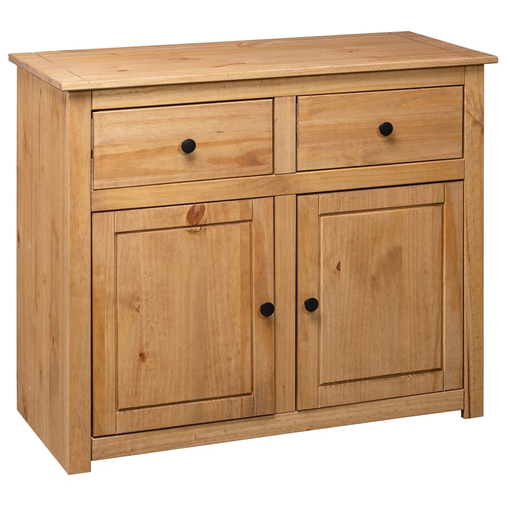 vidaXL Sideboard 36.6&quot;x15.7&quot;x31.5&quot; Solid Pinewood Panama Range