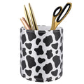 Waveyu Desk Pen Holder Organizer Cute, Pencil Holder Cup, Makeup Brush Holder Large Pu Leather, Multi-Functional Organizer For S