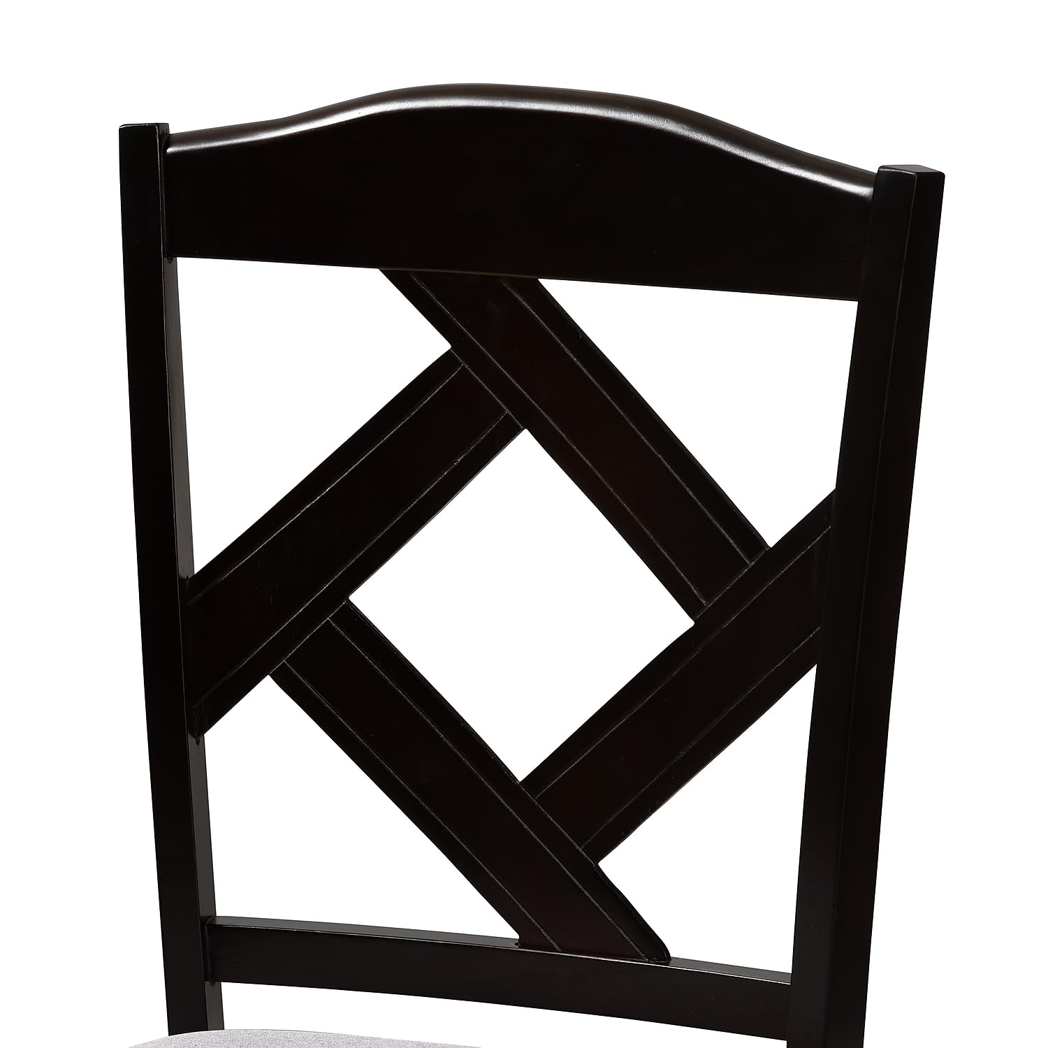 Baxton Studio Ruth Contemporary Fabric Dining Chair, Grey and Espresso Brown, 2/Set (149-2PC-8962-HT)