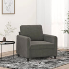vidaXL Velvet Sofa Chair in Dark Gray - Comfortable Modern Seating Solution with Sturdy Frame & Soft Upholstery
