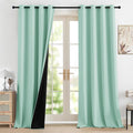 Homemonde Faux Silk Blackout 7 Feet Curtain, 71% Room Darkening Thermal Insulated Door Curtains, Pack Of 1, Solid Classic Green
