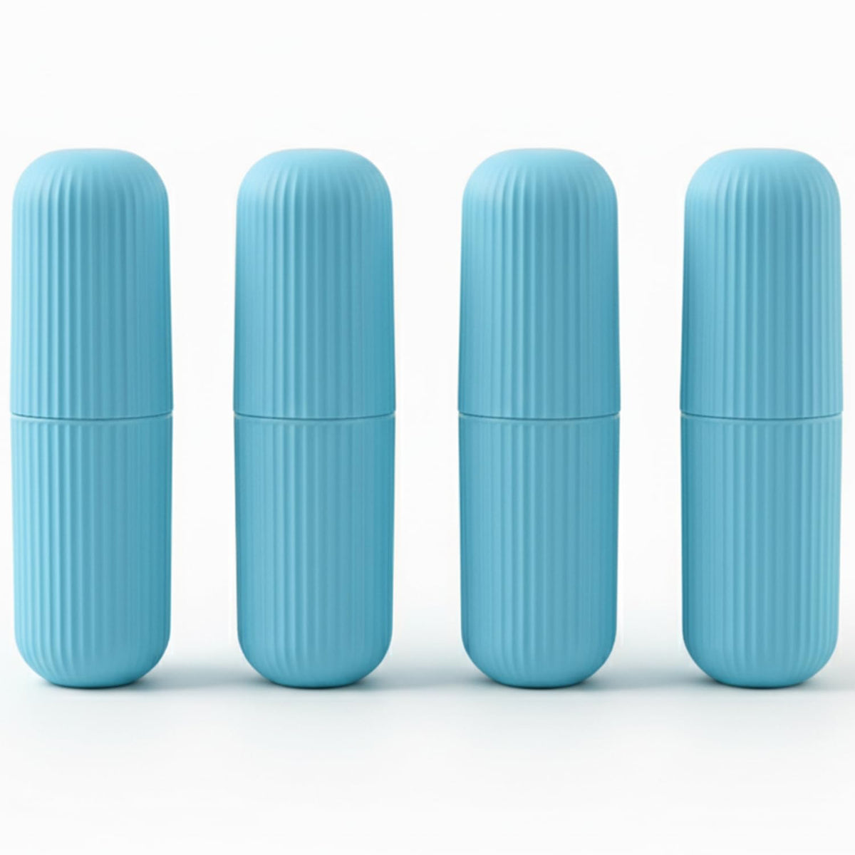 KBS Toothbrush Case Cover (Pack of 4) Capsule Shape Travel Holder Storage Box Container Cosmetics Makeup Brush Pencil Office Pr