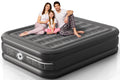 Ezyrest Air Mattress 18'', Queen Air Mattress With Built In Pump, Inflatable Mattress With Soft Flocked Top And Portable Carry B