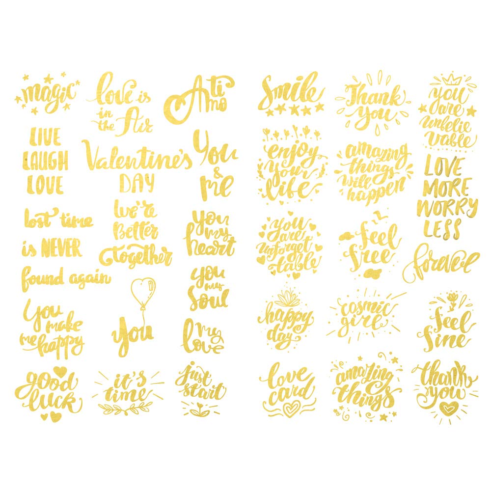 Seasonstorm Golden Words Small Talk Precut Funny Stationery Planner Clipping Stickers Scrapbooking Diary Sticky Paper Flakes (Pk