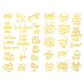 Seasonstorm Golden Words Small Talk Precut Funny Stationery Planner Clipping Stickers Scrapbooking Diary Sticky Paper Flakes (Pk