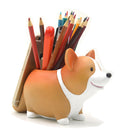 Monmob Creative Cute Desk Accessories Corgi Pen Pencil Holder With Phone Stand Pen Cup Office Decor Home Office School Desk Deco