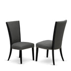 East West Furniture V697VE650-6 6 Piece Dining Table Set Contains a Rectangle Dining Room Table and 4 Dark Gotham Linen Fabric Parson Chairs with a Bench, 40x72 Inch, Multi-Color