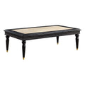 Acme Furniture Rectangular Coffee Table, Marble Top/Black
