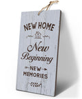 YZEXEZY House Warming Gifts for New Home-New Home New Beginning Sign 12x6 Housewarming Gifts Christmas Presents for Women,Couple