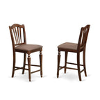 East West Furniture Chelsea Stools With Upholstered Seat, 24" Seat Height