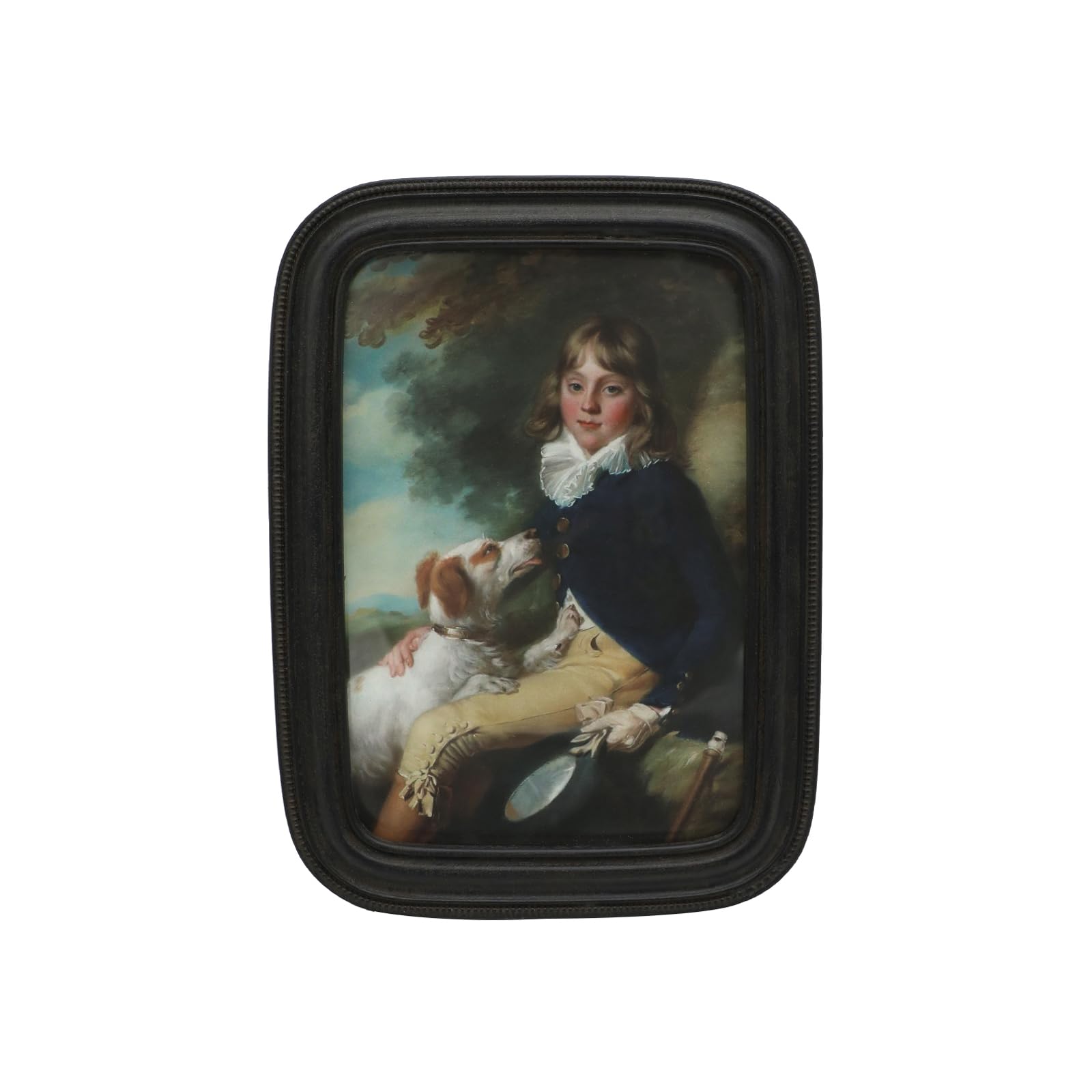SYLVIAS SHOP 4x6 Vintage Picture Frame, Antique Black Grey Ornate Photo Frame, for Tabletop and Wall Display, Retro Home Decor,