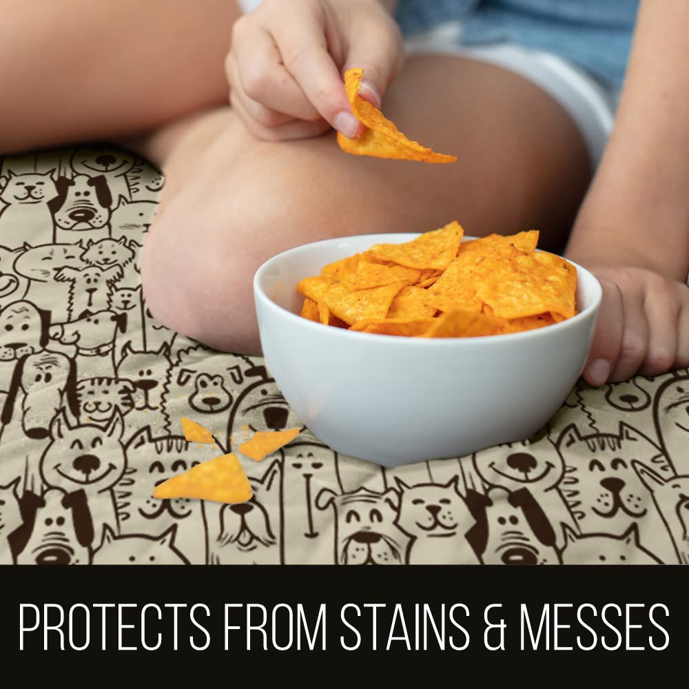 Sofa Shield Patented Couch Slip Cover, Large Cushion Protector, Reversible Stain And Dog Tear Resistant Slipcover, Quilted Microfiber 78” Seat, Washable Covers For Dogs Pets Kids, Dog Chocolate