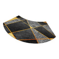 CALANDIS?Bathroom Rug Bath Mat Toilet Rug Carpet Floor Mat Water Absorbent Shower Mat Black Gold | Bathmats Rugs & Toilet Covers