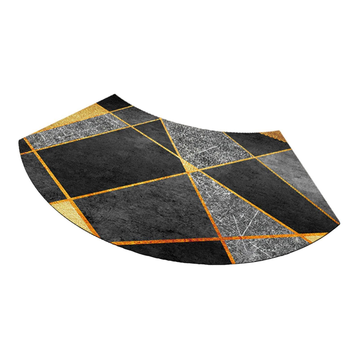 CALANDIS?Bathroom Rug Bath Mat Toilet Rug Carpet Floor Mat Water Absorbent Shower Mat Black Gold | Bathmats Rugs & Toilet Covers