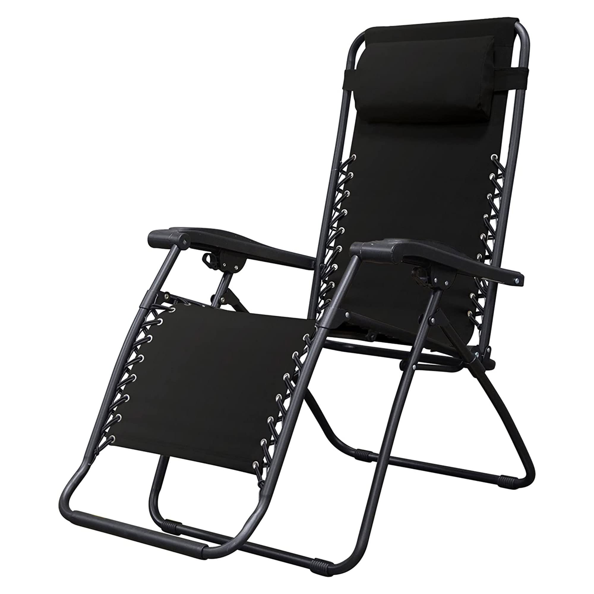 Caravan Sports Zero Gravity Outdoor Portable Folding Camping Lawn Deck Patio Pool Recliner Lounge Chair for Adults, Adjustable H
