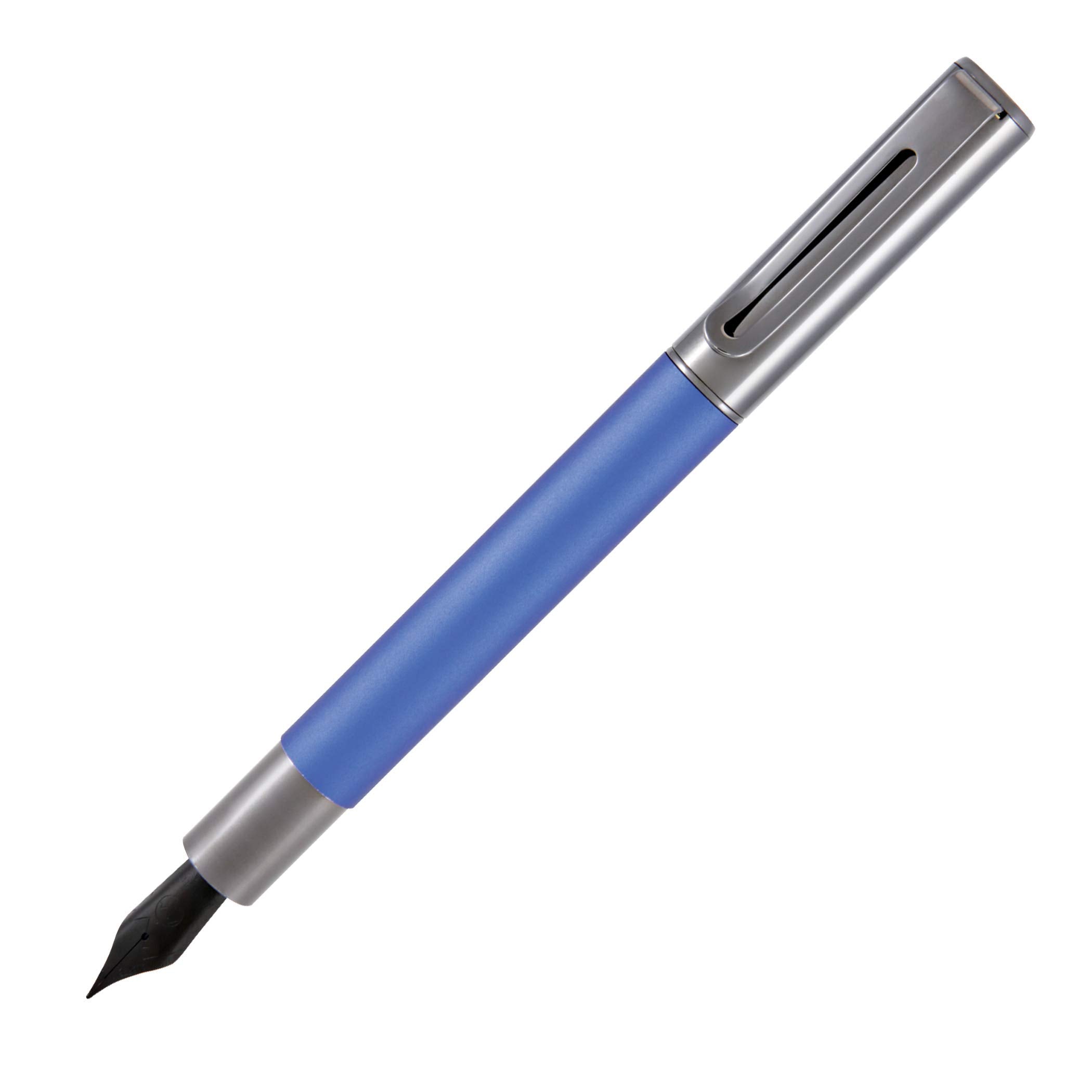 Monteverde Usa Ritma Fountain Pen In Blue - Broad Nib, Bold Jowo Stainless Steel, Refillable Ink Cartridge/Converter - Ideal For