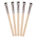 Gther 5Pcs Wooden Pencil Extender,Adjustable Art Pencil Lengthener, Pencil Extender Holder With Aluminum Handle For Colored Penc