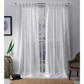 Exclusive Home Curtains Bella Window Curtain Panel Pair with Hidden Tab Top, 54x96, Winter White, 2 Count