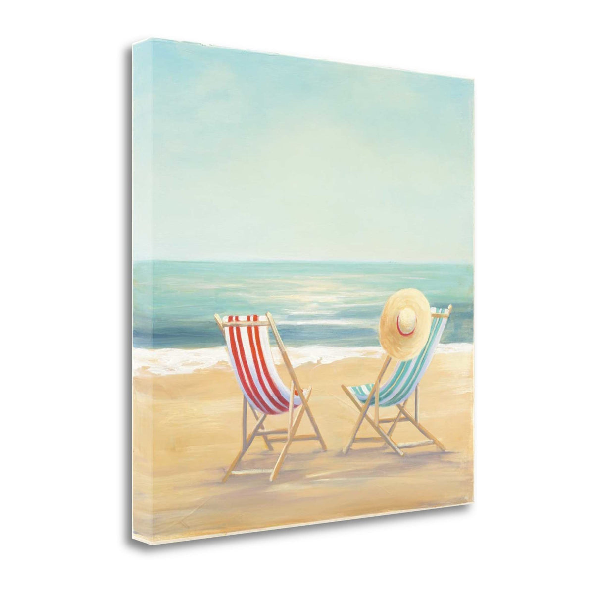 18' Beach Chairs on the Sand Giclee Canvas Wall Art