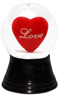 Alexander Taron Importer Pr1237 Perzy Small Heartreal Blown Viennese Glass Snowglobe, 2.75 Inch  X 1.5 Inch  X 1.5 Inch , Black, Red, White