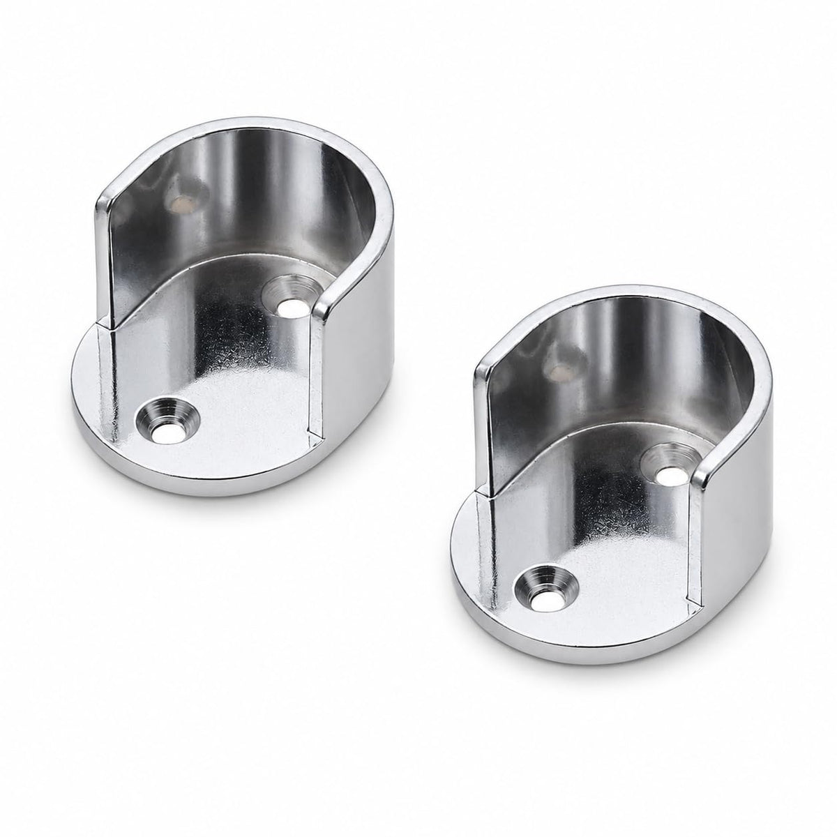 DECHOUS 2Pcs Stainless Steel Closet Rod Brackets, UShaped Wardrobe Bracket