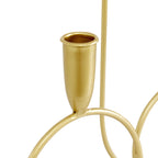 Cosmoliving By Cosmopolitan Metal Candelabra, 15'' X 5'' X 11'', Gold