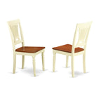 East West Furniture PLAI5-WHI-W 5 Piece Dining Room Furniture Set Includes an Oval Wooden Table with Butterfly Leaf and 4 Kitchen Dining Chairs, 42x78 Inch, Buttermilk & Cherry