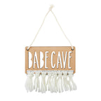 Stephan Baby Hanging Beechwood Nursery Sign Available in 4 Designs, Babe CAVE