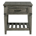 Intercon Foundry 24" Wide Drawer and Shelf, Brushed Pewter End/Side/Nesting Tables