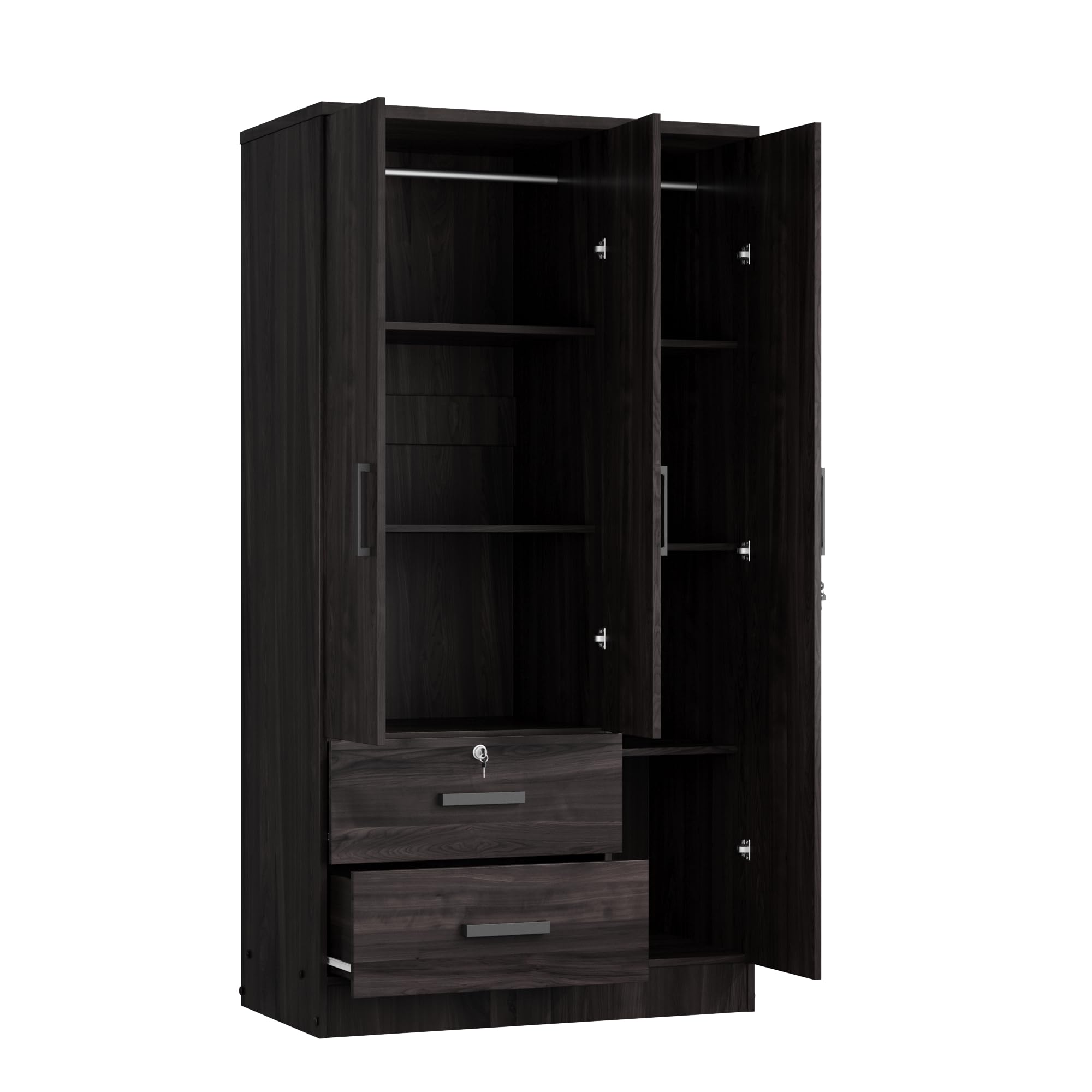 Woodpeckers Furniture And Mattress Symphony Wardrobe Closet with Two Drawers (Tobacco)