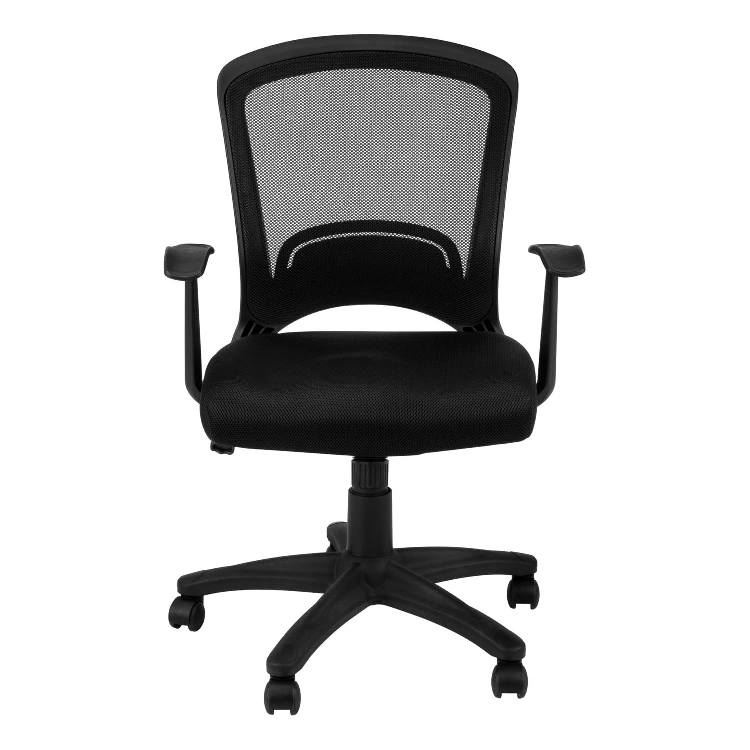 Monarch Specialties I 7265 Office Chair, Adjustable Height, Swivel, Ergonomic, Armrests, Computer Desk, Work, Metal, Mesh, Black, Contemporary, Modern