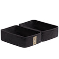 MiniArk Large Shallow Organizing Baskets 15x11x5.1 Inches - Rope Woven Storage Bins for Bathroom, Shelves, Cube Closet, Black 2 