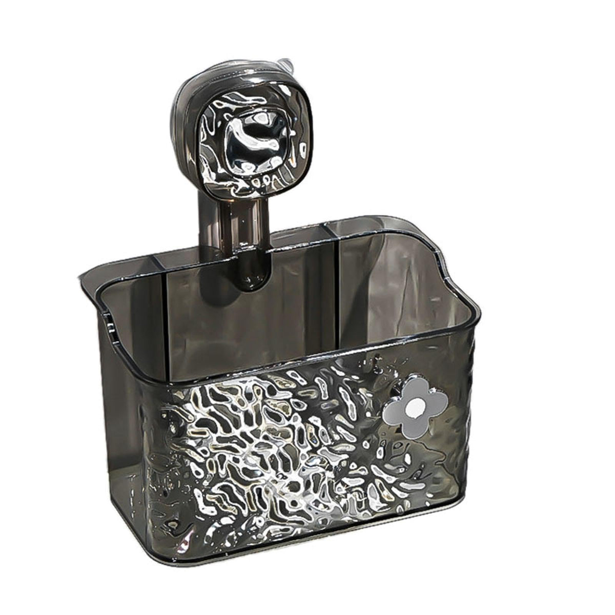 TRENDYNEST Shower Storage Basket with Suction Cup Strong Smooth Wall Bathroom Organizer Grey