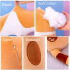 Long Cat Plush Pillow Soft Cat Hugging Pillow Stuffed Animal Pillow Cute Kitty Sleeping Throw Pillow Gift For Kids (70Cm/27.55In