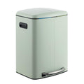 happimess HPM1005E Marco Rectangular 10.6-Gallon Double Bucket Trash Can with Soft-Close Lid, Fingerprint Resistant, Modern, Min