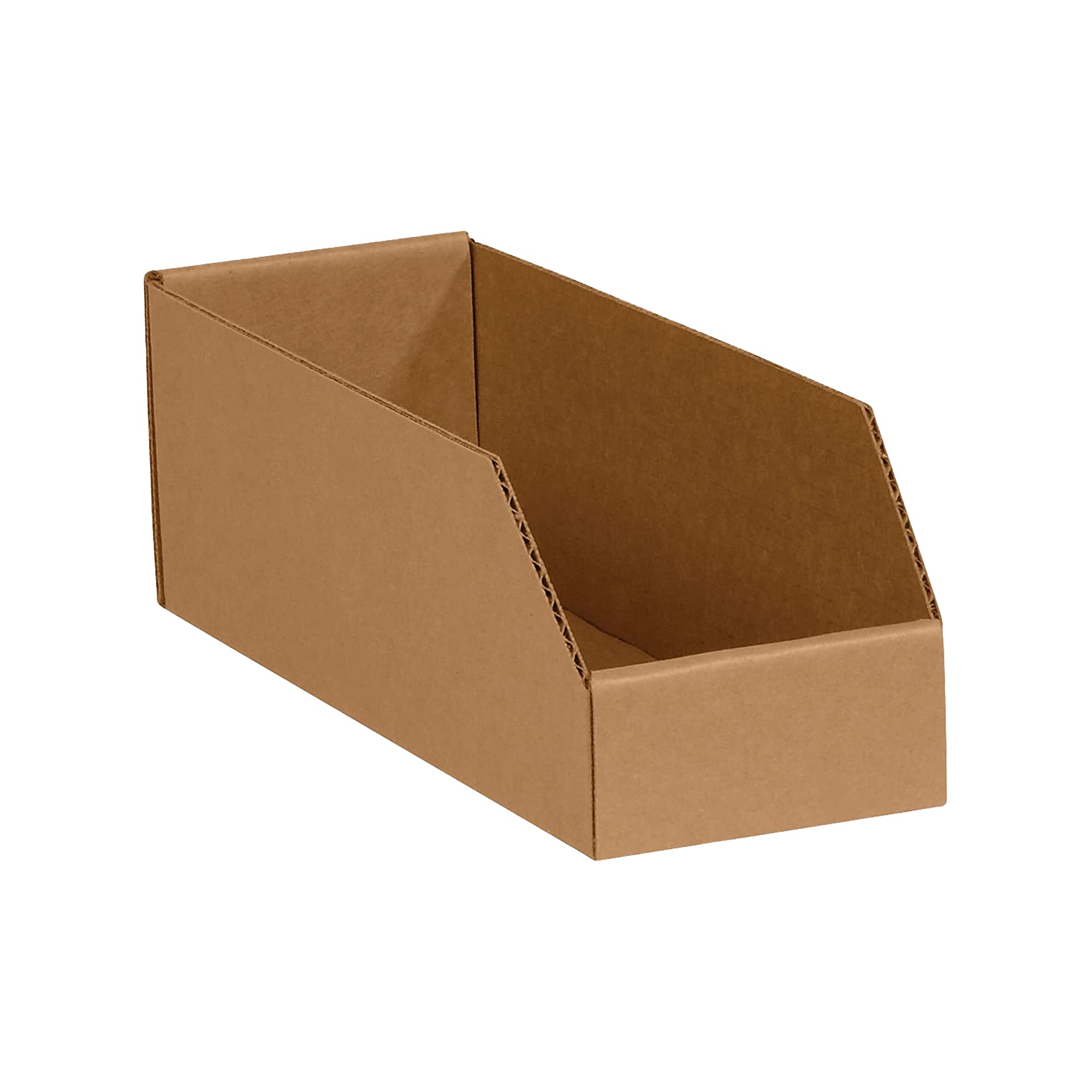 Aviditi Cardboard Storage Bins, Open Top Bin Box, 50-Pack | Small For Inventory, Organization, Parts, Garage, Warehouse Or Home