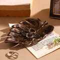 Esq Living Monstera Trinket Dish For Home Decor| Vanity Tray Organiser | Jewellery/Makeup/Table Organizer | Necklace Keys Rings 
