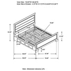 Coaster Home Furnishings 204390KW Platform Bed, Dark Cocoa