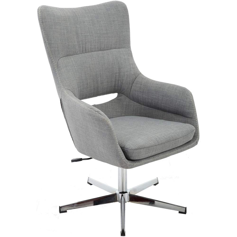 Hanover Carlton Wingback Stationary Gray Office Chair, Grey